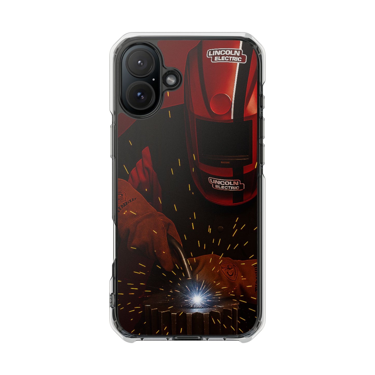 Lincoln Welder - Fundas magnéticas transparentes resistentes a impactos para iPhone