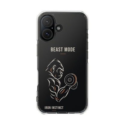 Beast Mode - Iron Instinct - Black - Magnetic Clear Impact iPhone Case