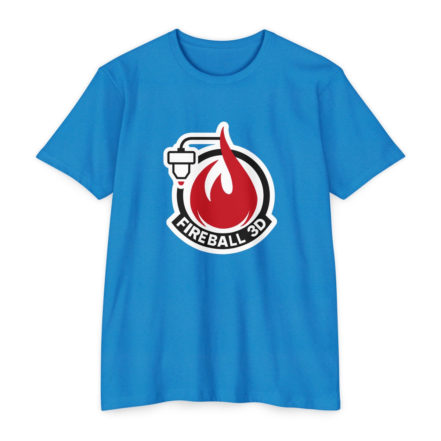 Camiseta unisex Fireball 3D - Outlined