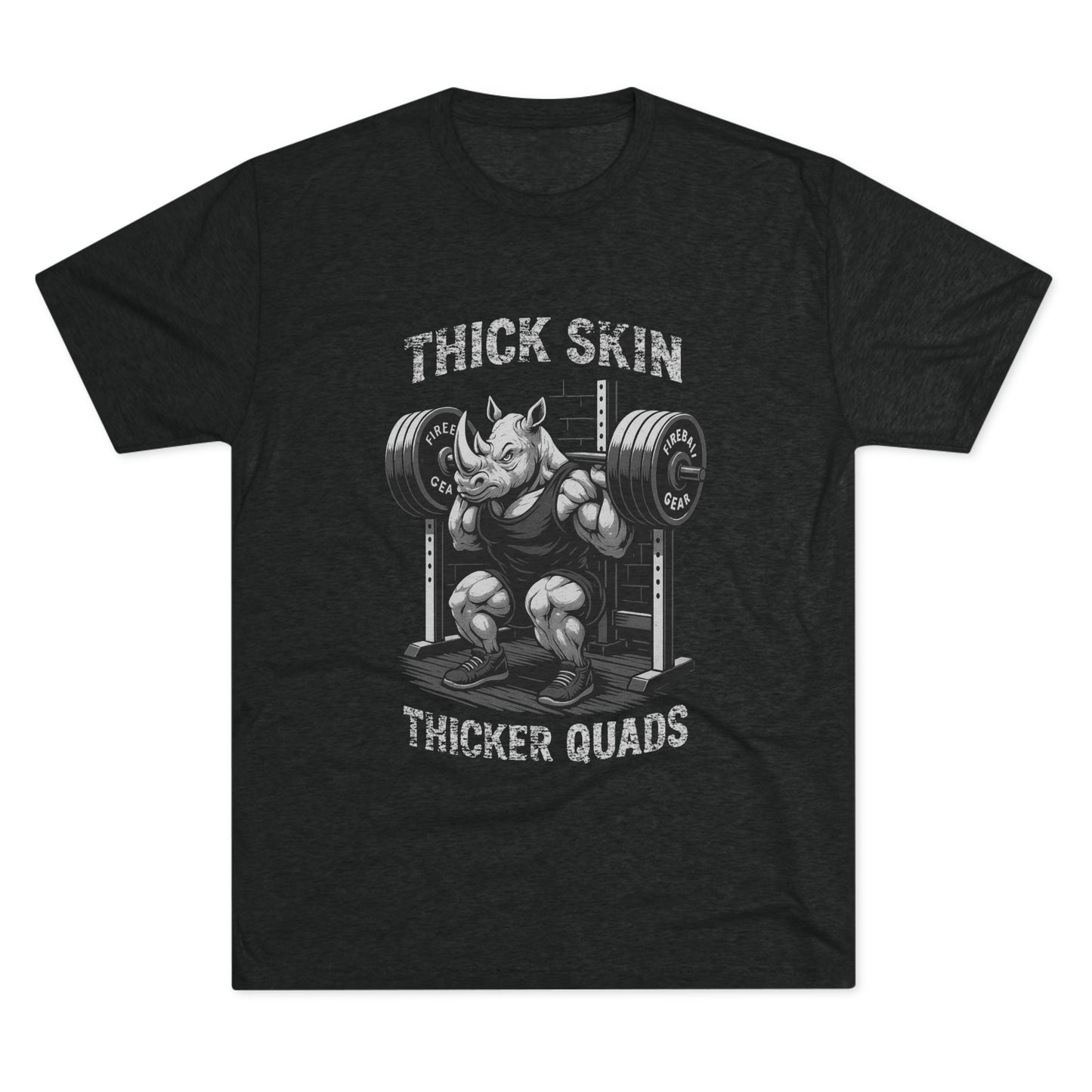 Serie Modo Bestia - Piel gruesa, cuádriceps más gruesos - Camiseta unisex de mezcla triple