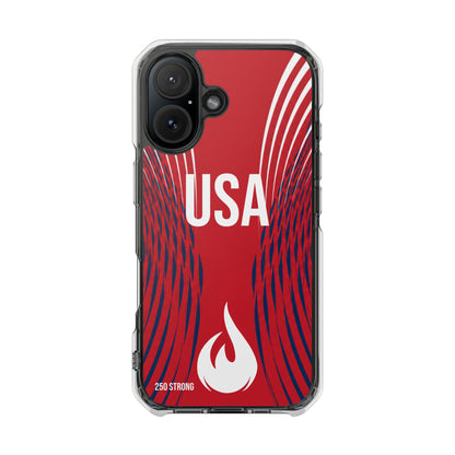 250 Strong - Red - Magnetic Clear Impact iPhone Cases
