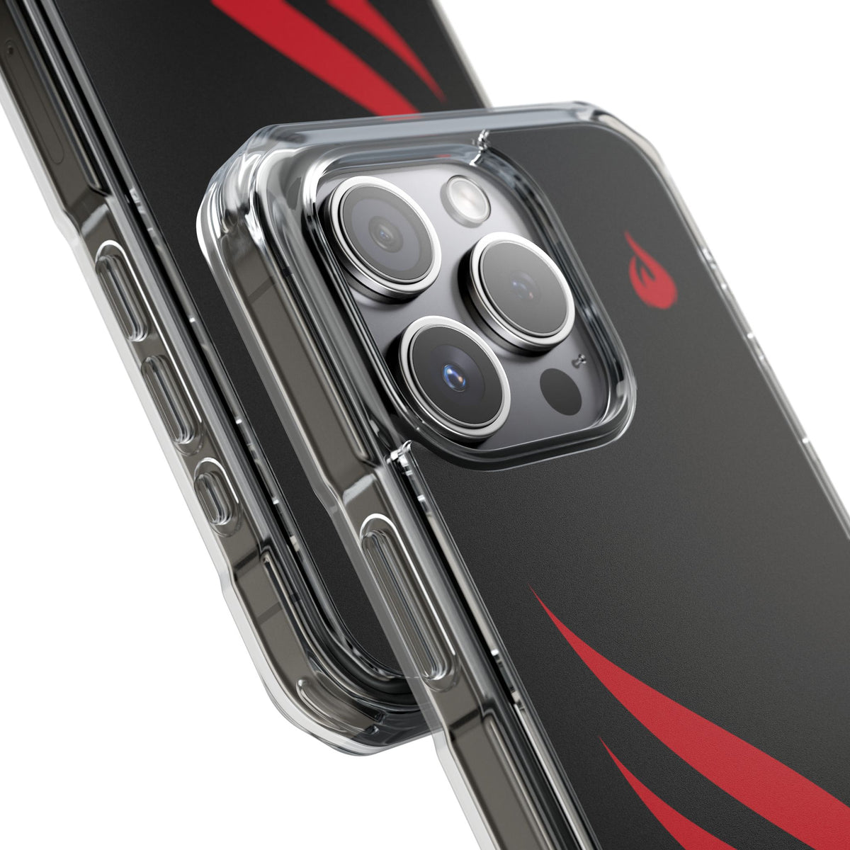 Flaming Edge - Magnetic Clear Impact iPhone Cases