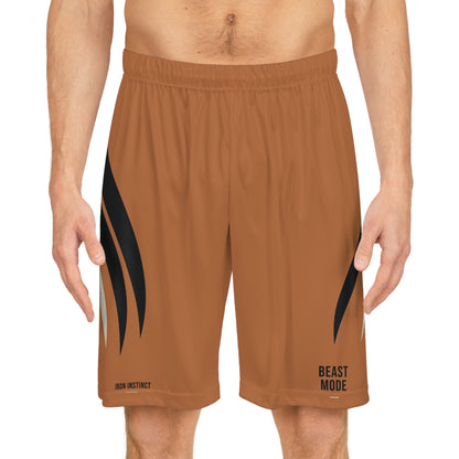 Beast Mode - Iron Instinct - Burnt Orange - Men's Sports Shorts