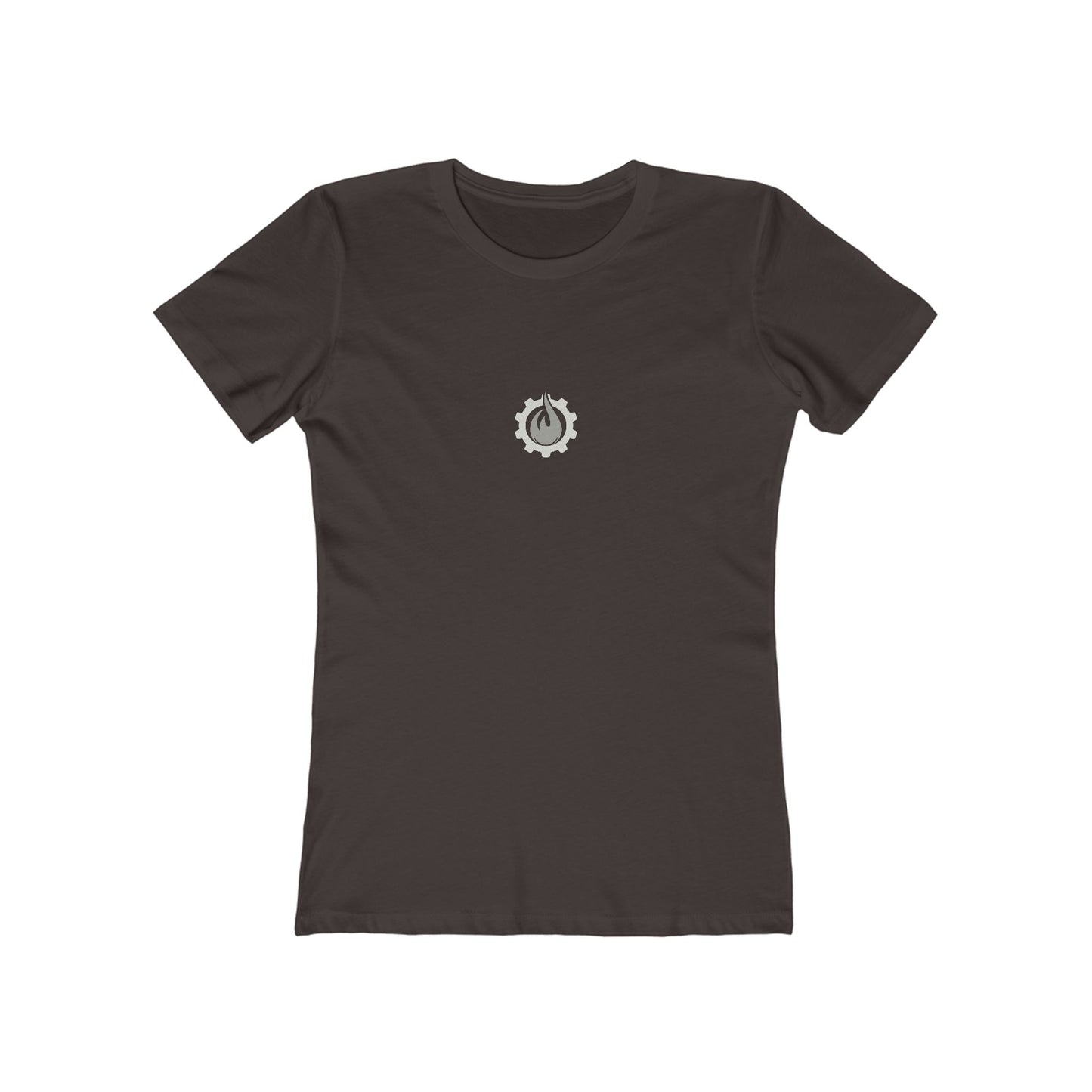 Fireball Gear - Flame & Gear - Gray & White - Women's Slim Fit - Fitness T-shirt