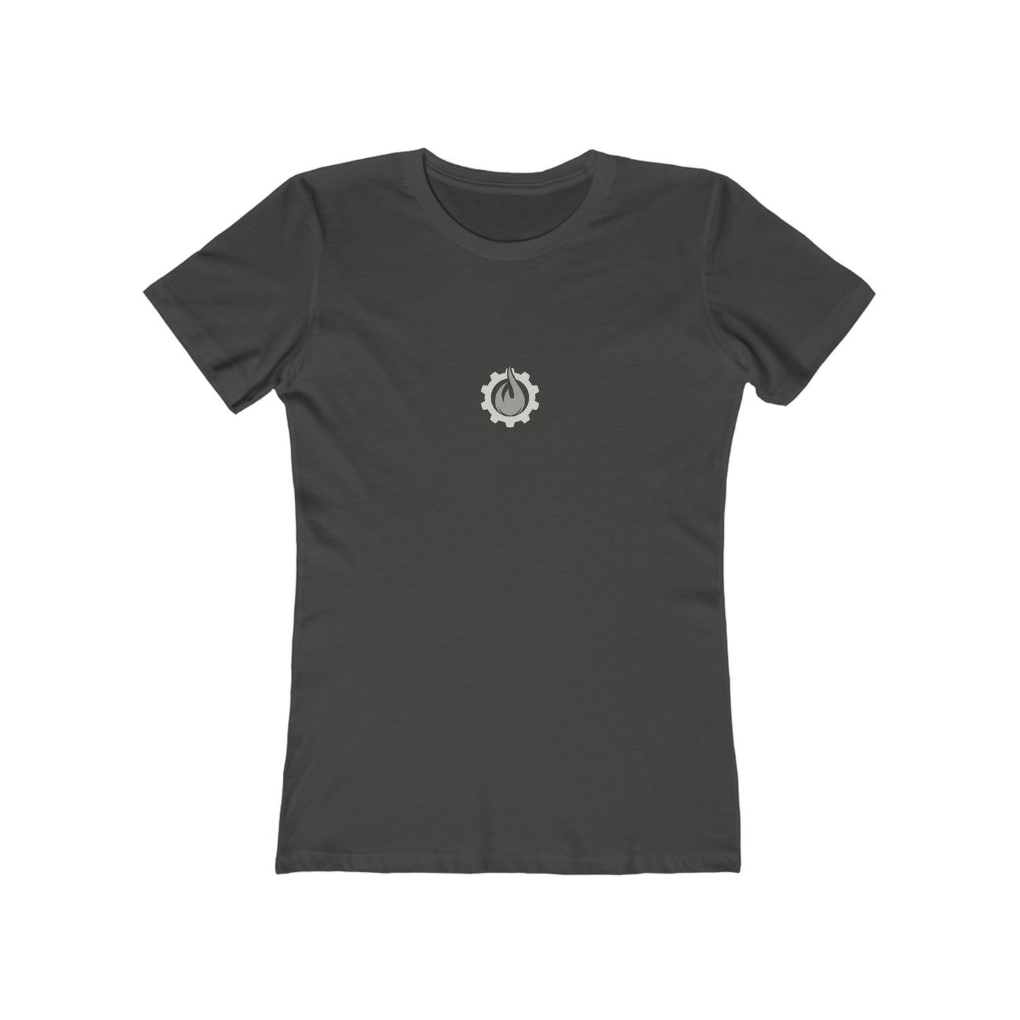 Fireball Gear - Flame & Gear - Gray & White - Women's Slim Fit - Fitness T-shirt