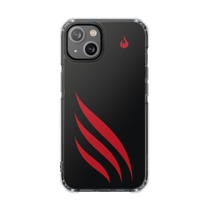 Flaming Edge - Magnetic Clear Impact iPhone Cases