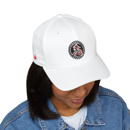 Fireball Cycling - Flaming Rider - FlexFit White Caps