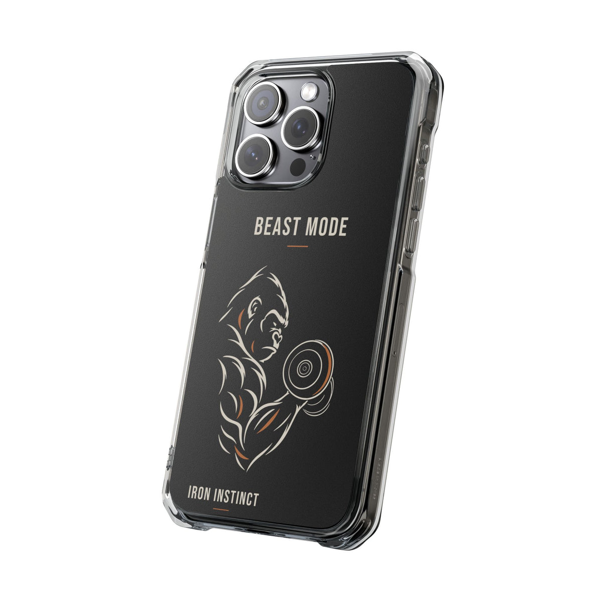 Beast Mode - Iron Instinct - Black - Magnetic Clear Impact iPhone Case