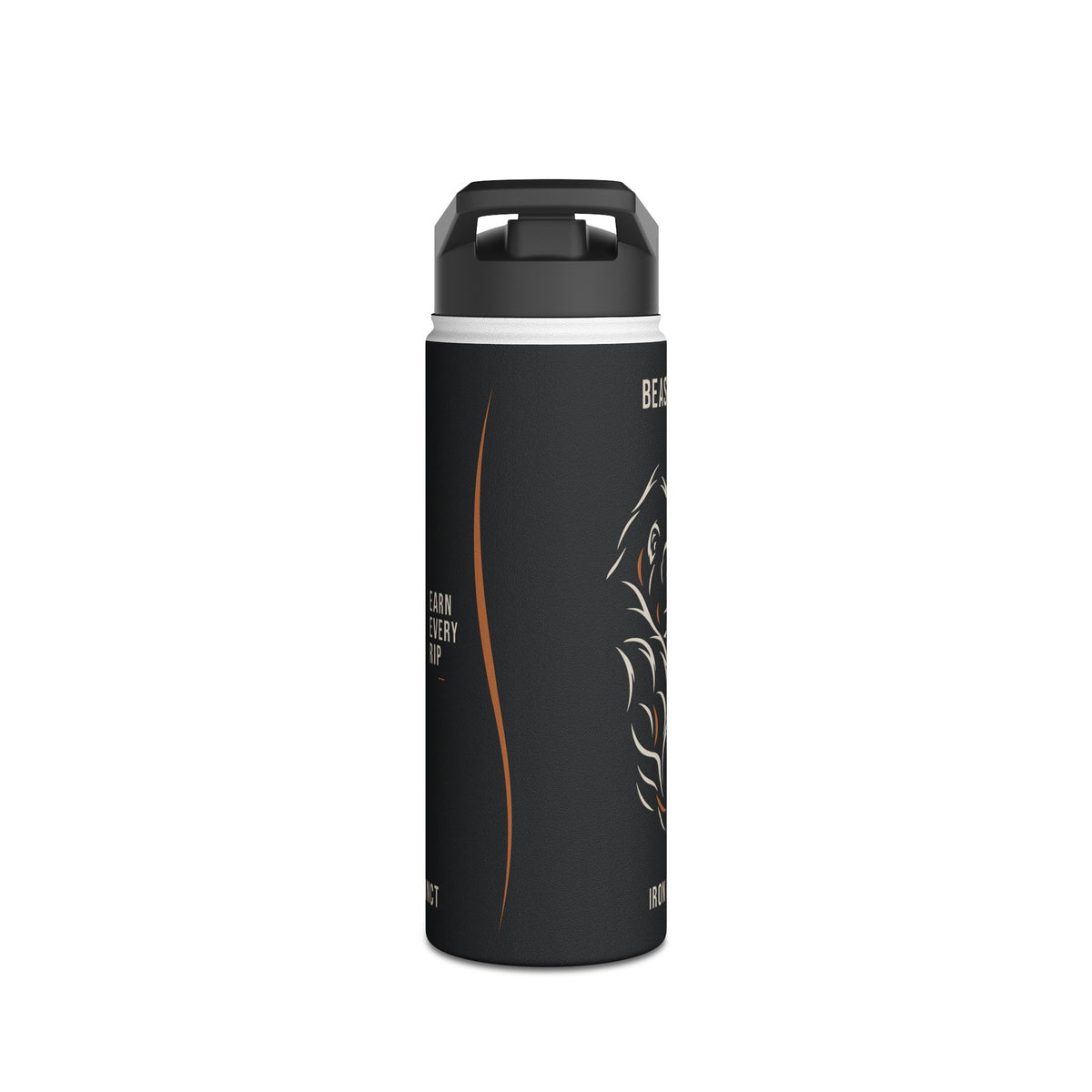 Beast Mode - Iron Instinct - Black - Stainless Steel Water Bottle