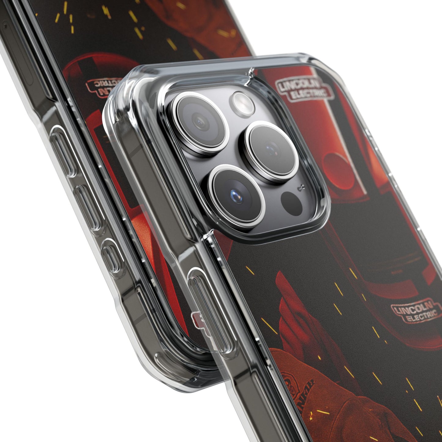 Lincoln Welder - Fundas magnéticas transparentes resistentes a impactos para iPhone
