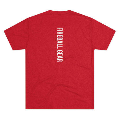 Fireball Gear - Flame & Gear - White - Fitness Triblend T-shirt