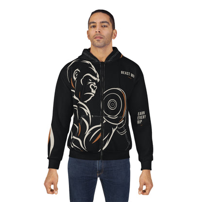 Beast Mode - Iron Instinct - Black - Unisex Zip Hoodie