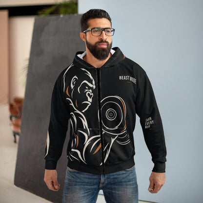 Beast Mode - Iron Instinct - Black - Unisex Zip Hoodie