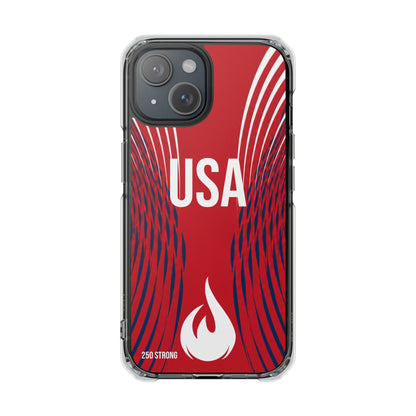 250 Strong - Red - Magnetic Clear Impact iPhone Cases