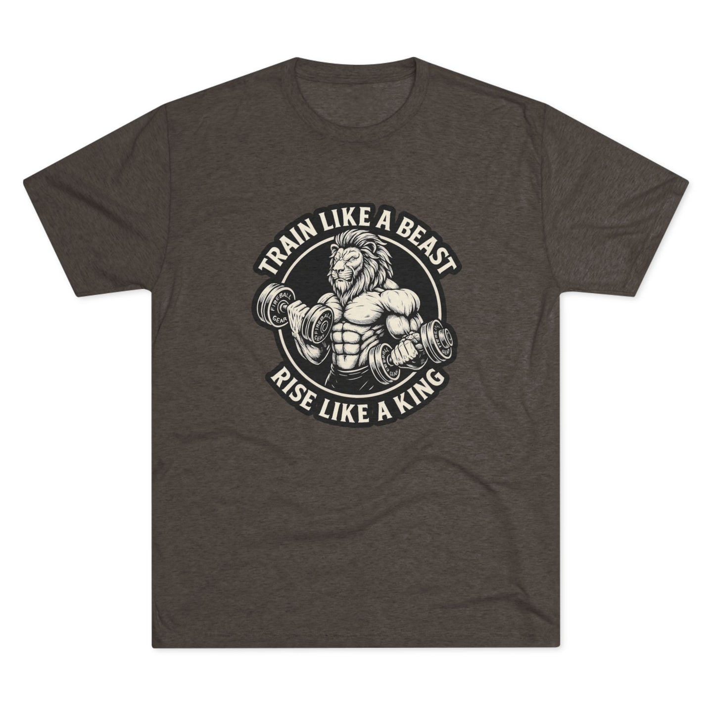 Serie Modo Bestia - Entrena como una bestia, asciende como un rey - Camiseta unisex de mezcla triple