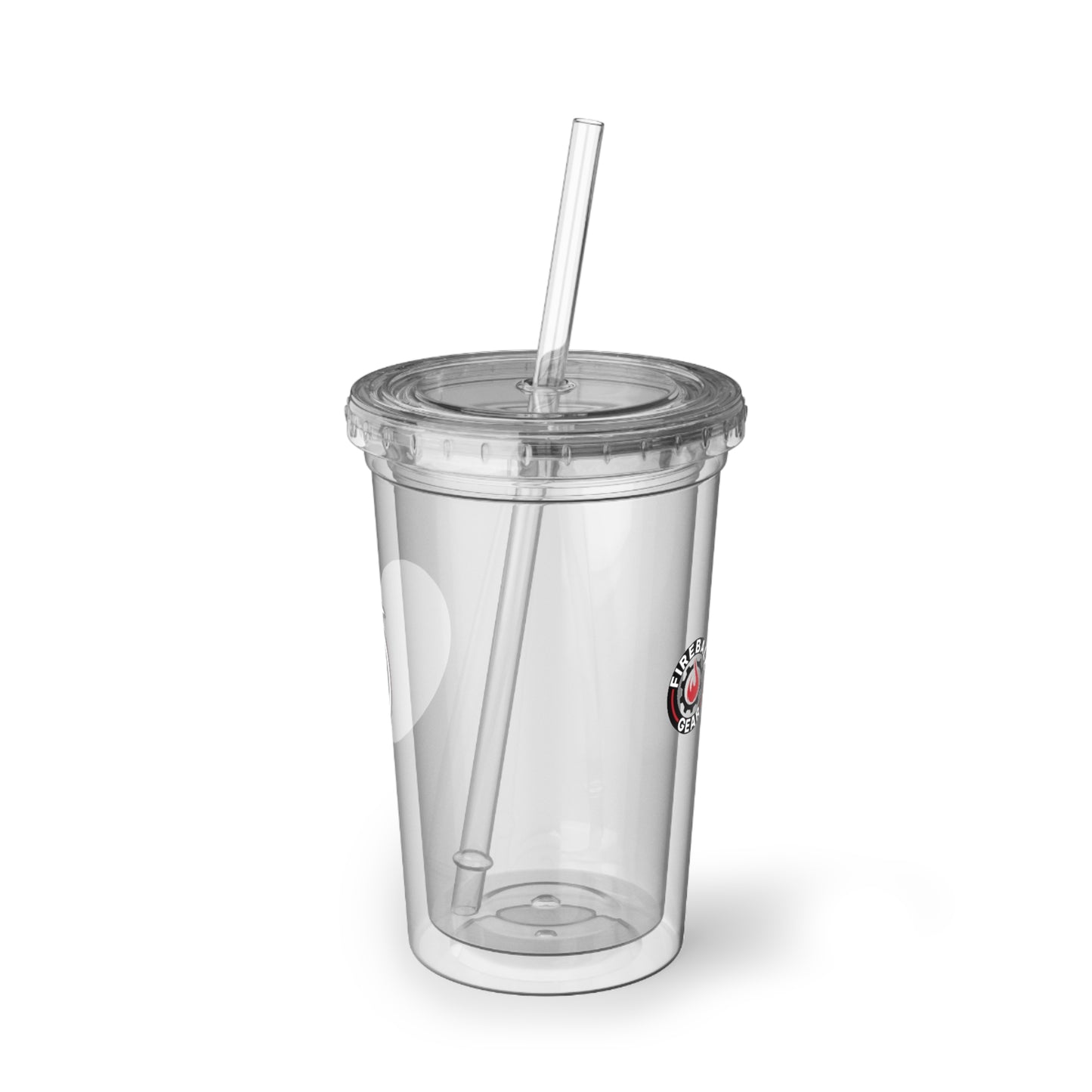 Fireball Fitness - 16oz Insulated Acrylic Tumbler, with Lid and Straw