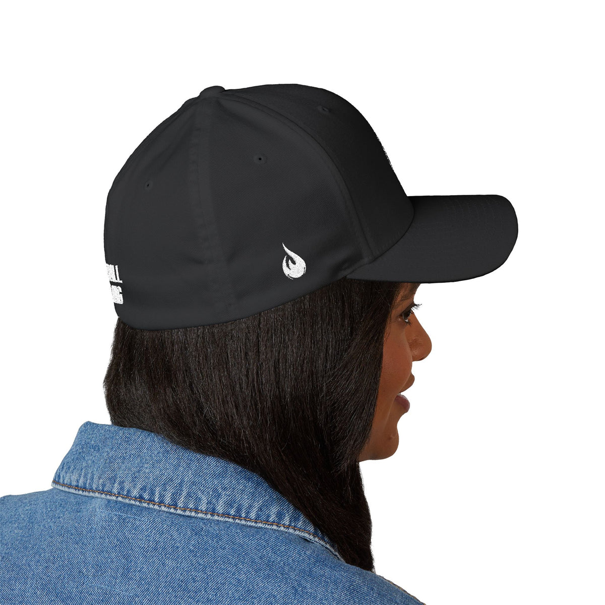 Fireball Cycling - Flaming Rider - FlexFit Dark Caps