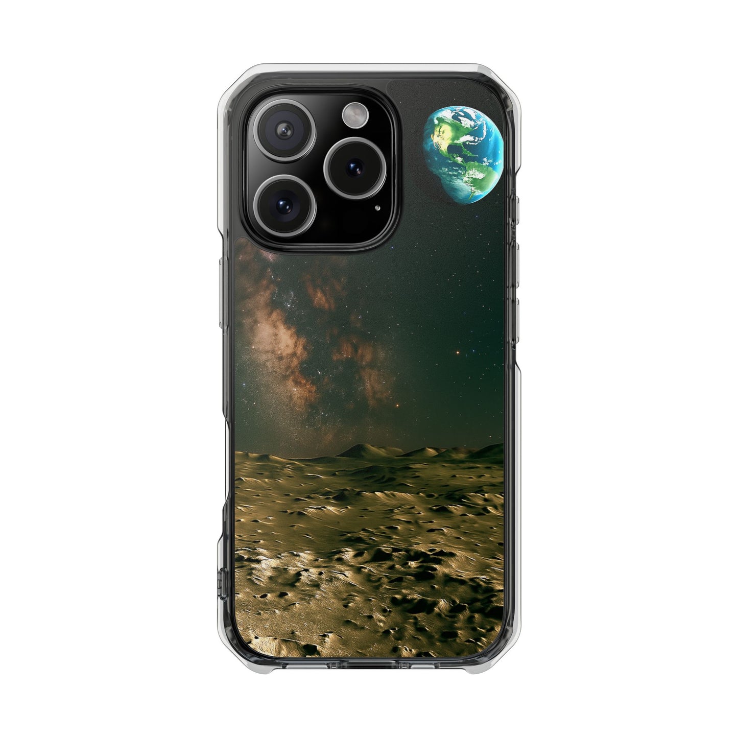Standing on the Moon - Magnetic Clear Impact iPhone Cases